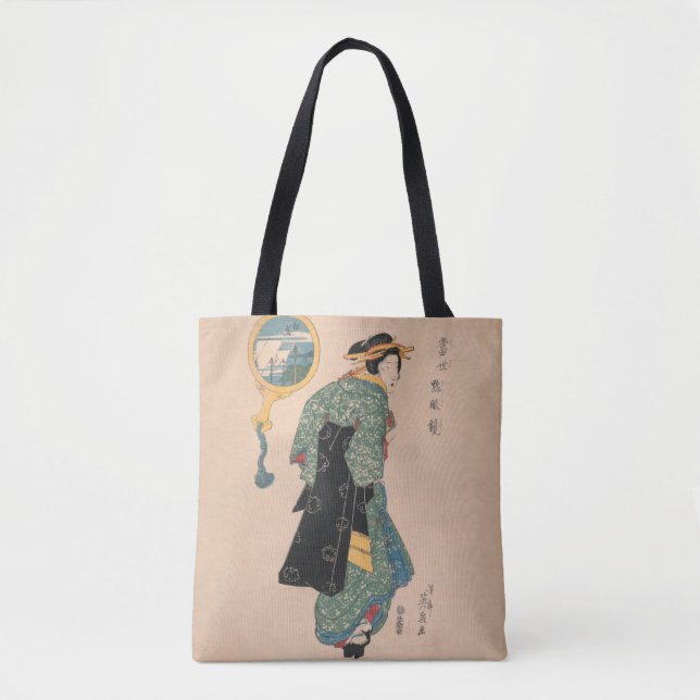Bolsa Tote Mulher Kimono japonesa: Ukiyo-e Woodblock Impressã (Frente)