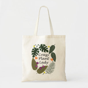 Bolsa Tote Mulher louca de plantas, Funny Gift para amante de