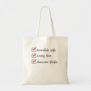 Bolsa Tote Mulher Mãe Yia Yia Mulher grega