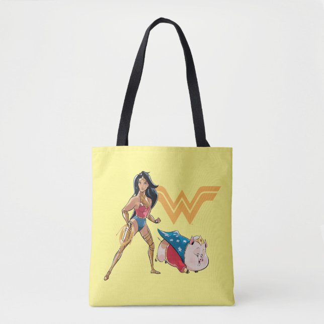 Bolsa Tote Mulher Maravilha e PB (Frente)