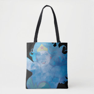Bolsa Tote Mulher Maravilha Silhueta Azul Sky