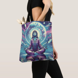 Bolsa Tote Mulher Meditando Arte Serena Espiritual