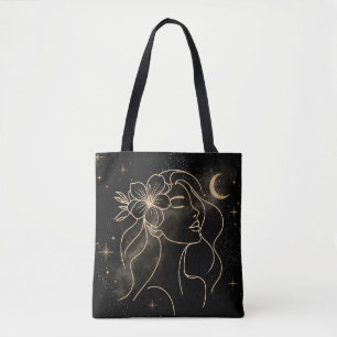 Bolsa Tote Mulher Mística abstrato Cósmica
