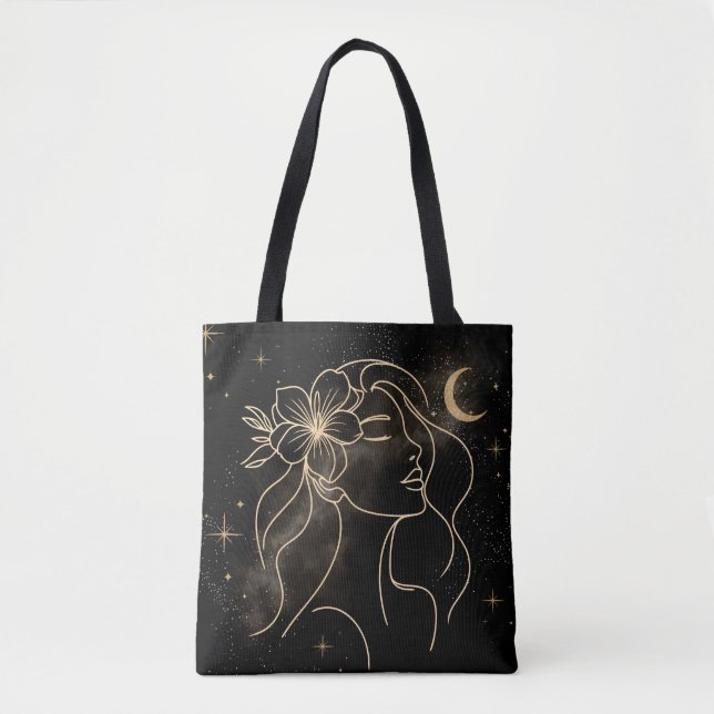 Bolsa Tote Mulher Mística abstrato Cósmica (Frente)