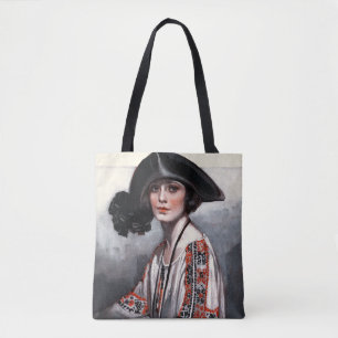 Bolsa Tote Mulher na blusa bordada