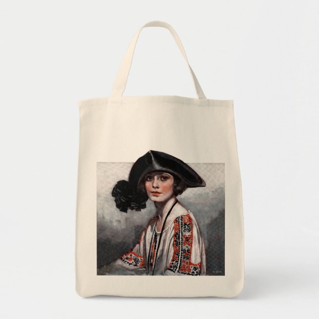Bolsa Tote Mulher na blusa bordada (Frente)