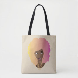 Bolsa Tote Mulher Negra, Amarela Colorida, Pêssego Laranja e 