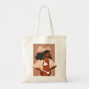 Bolsa Tote Mulher Negra, Bikini Branco, Saco de Banheiro de F