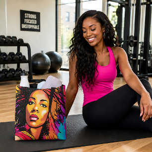 Bolsa Tote Mulher Negra Linda Estilo Pop Art