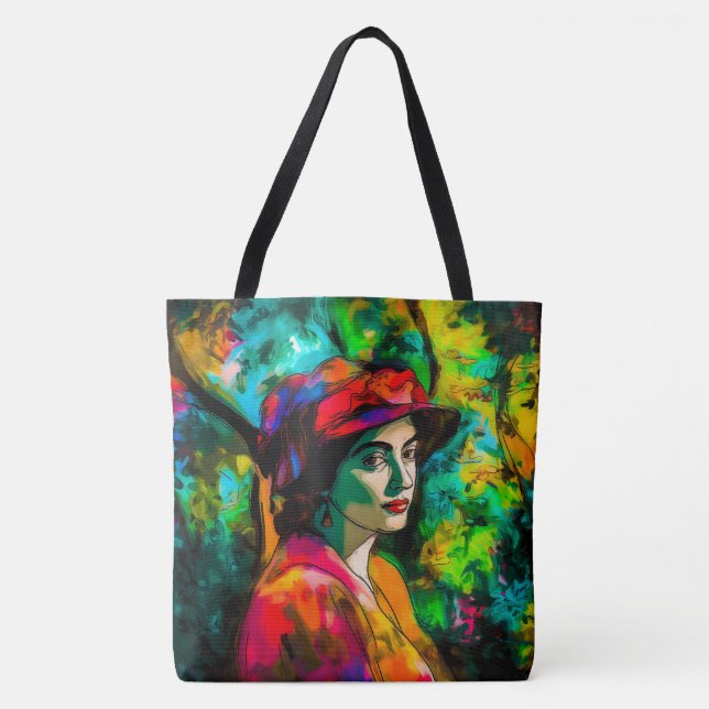 Bolsa Tote Mulher no Chapéu Vermelho (Frente)