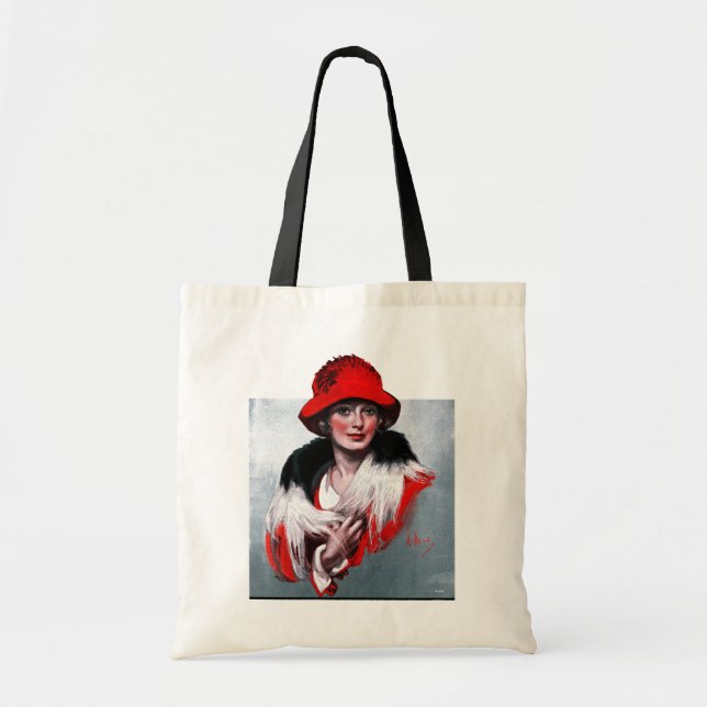 Bolsa Tote Mulher no Chapéu Vermelho (Frente)