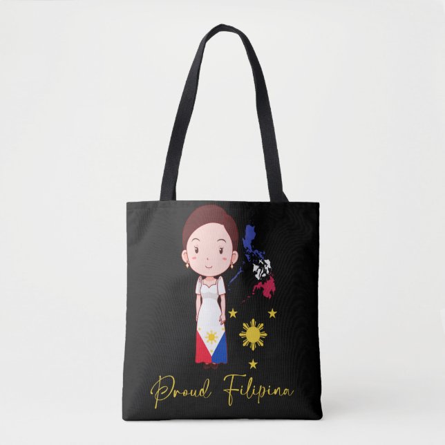 Bolsa Tote Mulher orgulhosa das Filipinas Filipina Pide Pinay (Frente)
