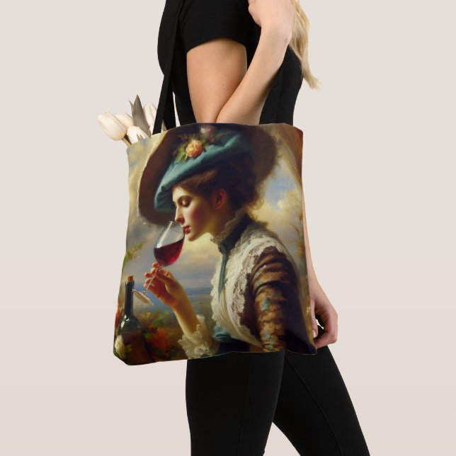 Bolsa Tote Mulher que Ama Vinho  (Close Up)
