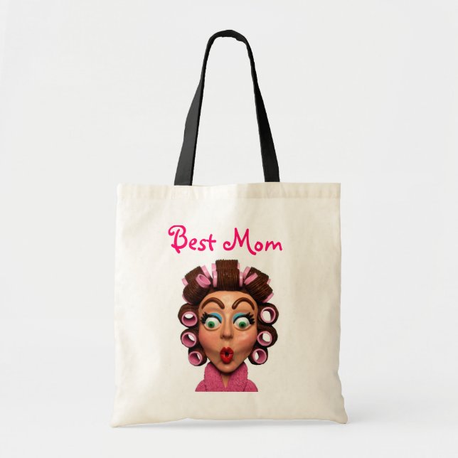 Bolsa Tote Mulher que veste encrespadores (Frente)