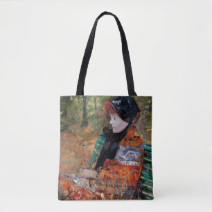 Bolsa Tote Mulher sentada no banco, Mary Cassatt