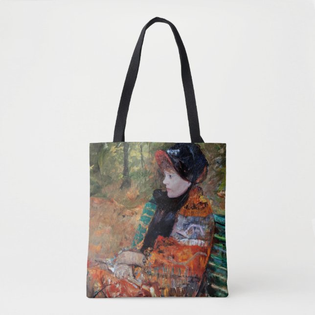 Bolsa Tote Mulher sentada no banco, Mary Cassatt (Frente)