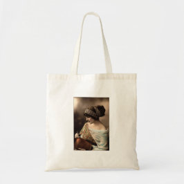 Bolsa Tote Mulher vitoriana com cabelo preso em contas