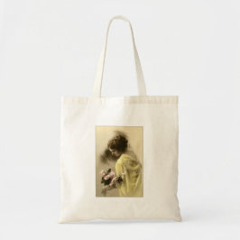 Bolsa Tote Mulher vitoriana rosas cor-de-rosa, romântico