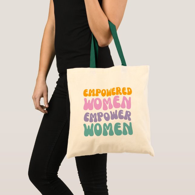 Bolsa Tote Mulheres Empoderadas Empoderam Mulheres Citação Re (Frente (produto))