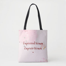 Bolsa Tote Mulheres Empoderadas Floral de Aquarela Rosa Dia I