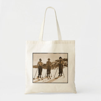 Bolsa Tote Mulheres Esquiando Vintage Retro 'Ski Bums 1942'