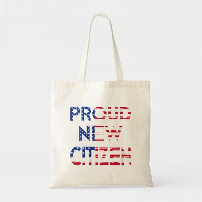 Bolsa Tote Mulheres Novo Cidadão Americano Gif Us Flag Citize (Frente)