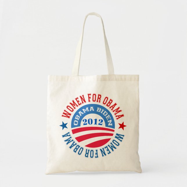 Bolsa Tote Mulheres Para Obama-Obama Biden 2012 (Frente)