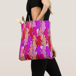 Bolsa Tote Mulheres Rosa Silhouettes