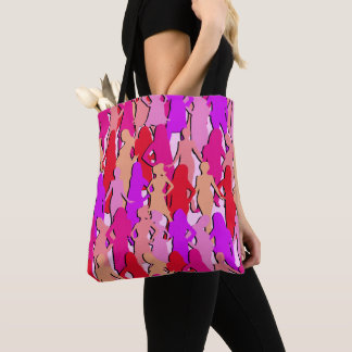 Bolsa Tote Mulheres Rosa Silhouettes