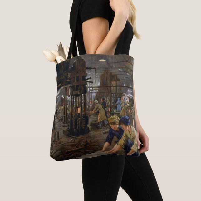 Bolsa Tote Mulheres Trabalhando numa Fábrica de Munições 1ª G (Close Up)