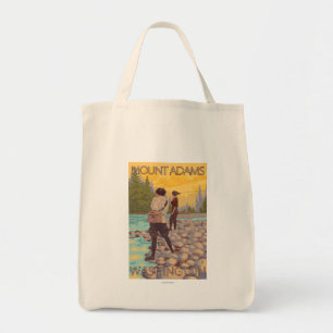 Bolsa Tote Mulheres voam pescando - Monte Adams, Washington