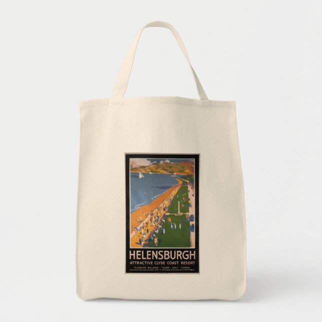 Bolsa Tote Multidões ao longo da Poster dos Caminhos de Ferro (Frente)