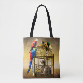 Bolsa Tote Mundo Invertido da Gaiola Dourada