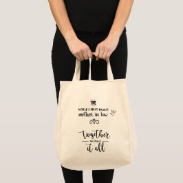 Bolsa Tote Mundos Mais BADASS - Lei-Mãe - Oferta Personalizáv