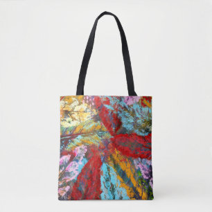 Bolsa Tote Mural de grafite Arte urbana abstrata folhas