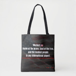 Bolsa Tote 'Murica! Saco de mão engraçado Patriótico - 250º