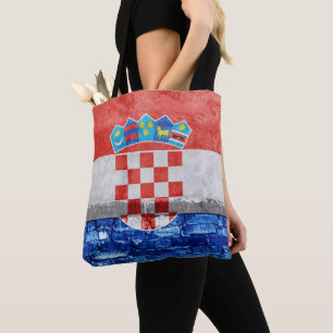 Bolsa Tote Muro de bandeira da Croácia
