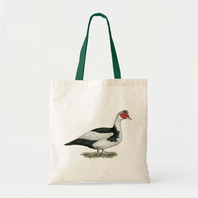 Bolsa Tote Muscovy Black Pied Drake (Frente)