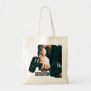 Bolsa Tote Músculos de Workout Motivacional de Dedicação