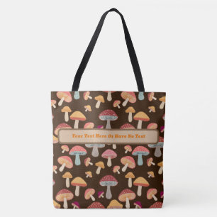 Bolsa Tote Mushroom Toadstool Woodland Forest Boho Hippie