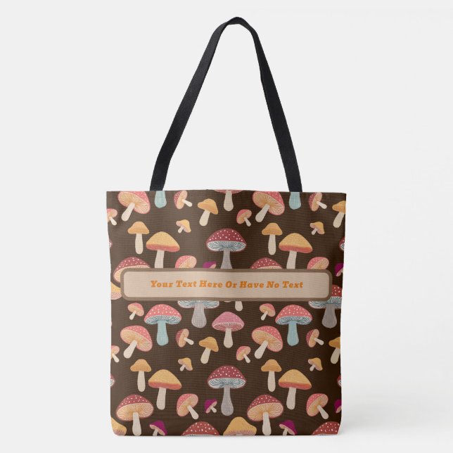 Bolsa Tote Mushroom Toadstool Woodland Forest Boho Hippie (Frente)