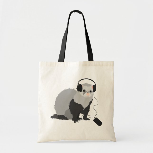 Bolsa Tote Music Lover Ferret (Frente)