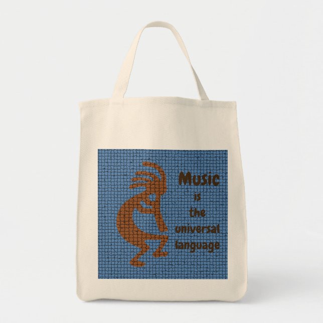 Bolsa Tote Music Lovers Kokopelli Southwest Love Music (Frente)