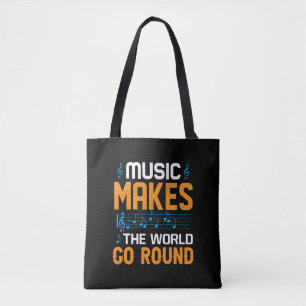 Bolsa Tote Music Makes The World Go Round