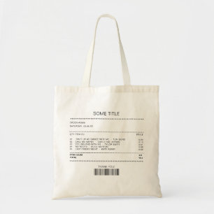 Bolsa Tote Music Recepção Lista Estética Tendy Minimalista