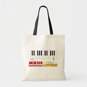 Bolsa Tote Música Amadurece Piano Word Colorida