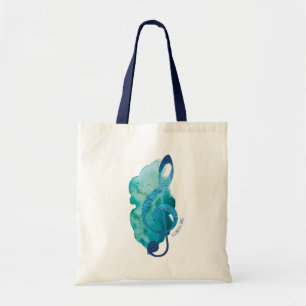 Bolsa Tote Música Bonito Personalizada Limpa Teal Treble