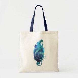 Bolsa Tote Música Bonito Personalizada Limpa Teal Treble