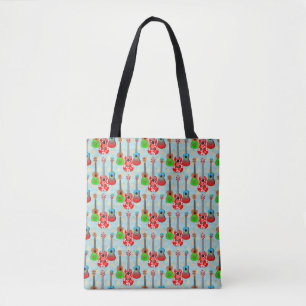 Bolsa Tote Música da Ilha Ukulele do Havaí