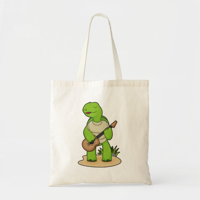 Bolsa Tote Música de Guitarra de Músico Tartaruga (Frente)